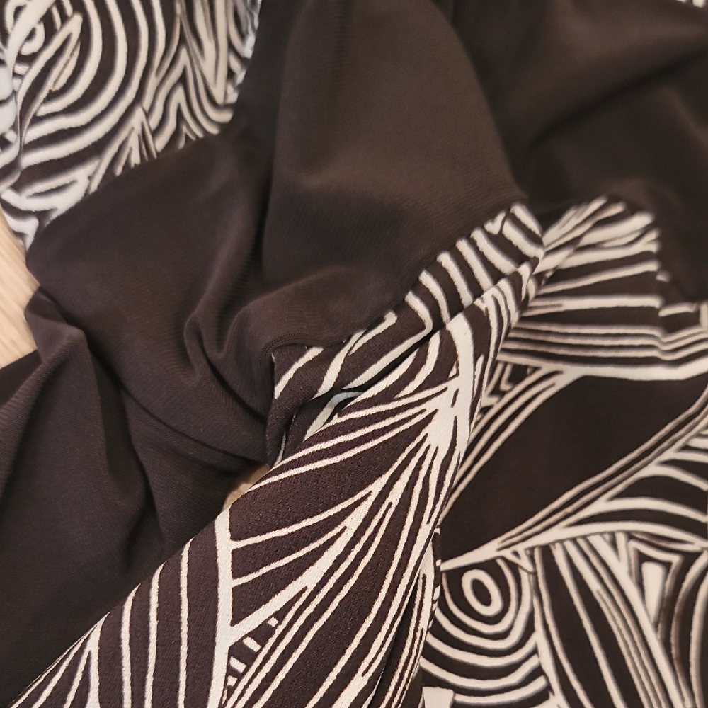 Style & Co. Brown And Cream Midi Dress